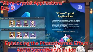 quotVibroCrystal Applicationsquot Enhancing the Photothermal Effect 4000 Points Guide【Genshin Impact 46】 [upl. by Hatfield905]