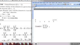 Time Complexity Analysis of the Unique Elements Iterative Algorithm [upl. by Chimene292]