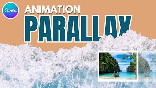 Create Parallax Website Animation in Canva  Easy website animation [upl. by Zetes]