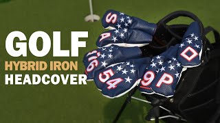 Blue amp White Stars Hybrid Iron Head Covers Set [upl. by Ahsaya806]