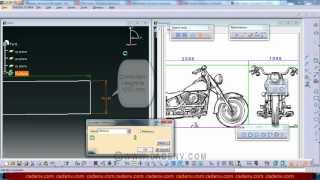 Setting up blueprints for harley davidson 04 in Catia v5 by apply material to a bounding box [upl. by Whitebook]