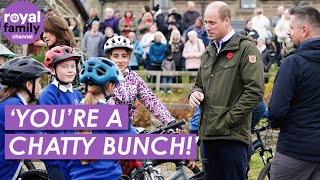 Wheels And Kate Meet Inquisitive Kids After Surprise Bike Ride [upl. by Susej]