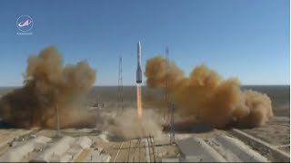 ProtonM  BrizM Launches From Baikonur With Luch 5V and KazSat 3 [upl. by Abrahamsen]