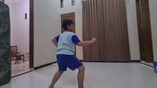 Falih latihan Taegeuk 4 Sa Jang Taekwondo [upl. by Byler689]