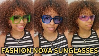 FIRST TIME TRYING Fashion Nova Sunglasses Haul 2024  Affordable Sunglasses for Women [upl. by Brew741]