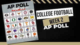 College Football Week 2 AP Poll Reactions [upl. by Ennayrb]