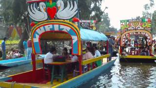 Trajineras in Xochimilco Mexico [upl. by Chellman]