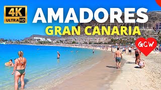 AMADORES Gran Canaria Beach Walk Spain 4K  Canary Islands [upl. by Stag]