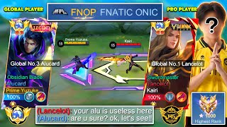 YUZUKE vs FNATIC ONIC LANCELOT  MPL’s World Best Fast Hand Player Vs Global Alucard  Who Win🏆🔥 [upl. by Enilarak]