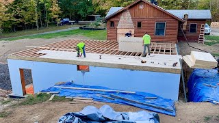 Floor Joists and Subfloor on a Walkout Basement Addition  Backfilling  House Build 10 [upl. by Nnylakcaj621]