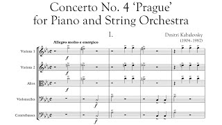 Full Score Kabalevsky  Piano Concerto No 4 in C major quotPraguequot Op 99 1975 [upl. by Ijuy74]