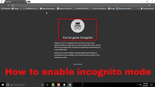 How to enable incognito mode in google chrome [upl. by Eidlog]