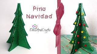 Arbol Navideño con Cartón  DecoAndCrafts [upl. by Littlejohn440]