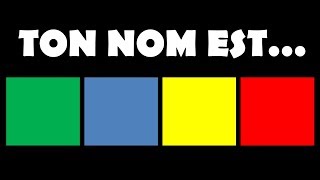 DÉCOUVRE LA COULEUR DE TON NOM DANS CE TEST [upl. by Egduj]