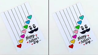 Easy amp beautiful card for Fathers day  DIY fathers day card  How to make greeting card for father [upl. by Eilzel963]