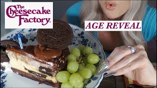 ASMR Cheesecake Factory Oreo Cheesecake  AGE REVEAL  Celebrating My Birthday amp 50K Subs mukbang [upl. by Waynant234]