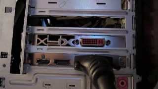 Setting Up Three Monitors and Unboxing XFX AMD Radeon HD 7750 [upl. by Custer]