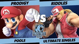 Frostbite 2020 SSBU Pools  Armada  Prodigy Mario Vs Riddles Terry Smash Ultimate Singles [upl. by Dalton137]