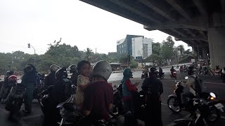 Ario582🛑 hujan deras berteduh di bawah underpass CBD TRANSYOGI cibubur [upl. by Abbi]