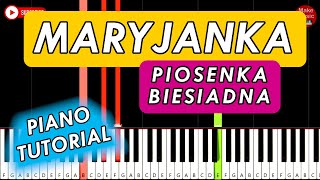 MARYJANKA Piosenka Biesiadna 🎹 Piano Tutorial [upl. by Llydnek445]