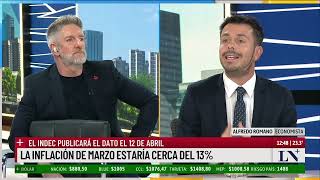 La inflación de marzo estaría cerca del 13 el análisis del economista Alfredo Romano [upl. by Mure]