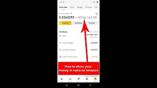 HOW TO CHANGE DEFAULT CURRENCY TO NAIRA  ON BINANCE [upl. by Dolan]