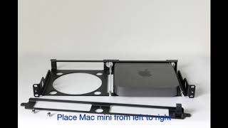 Mac mini 19 inch Rack Mount How to relocate a Mac mini from right to left without dismounting rack [upl. by Studner235]