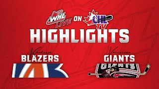 Kamloops Blazers at Vancouver Giants 104  WHL Highlights 202425 [upl. by Atinihs]