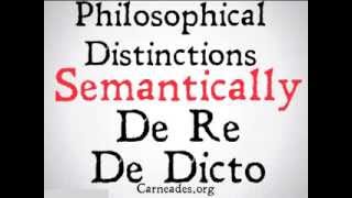 Semantically De Re and De Dicto [upl. by Hollerman]