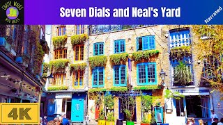 London 4K narrated walk Seven Dials Neals Yard Seven Dials Market and Ching Court  London walk [upl. by Aicenod595]