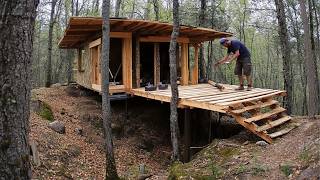 Man Builds PALLET House on Steep Mountain  by lesnoyoffline3431 [upl. by Seppala]