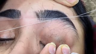 Eyebrow Threading Tutorial for Beginners  Lashes Beauty Parlour [upl. by Schwitzer375]