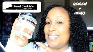 Aunt Jackies Curl Boss Coconut Curling Gelee Review and Demo [upl. by Borlase]