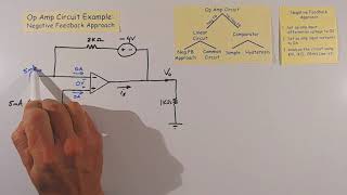 Op Amp Circuit Example  Negative Feedback Approach [upl. by Yesor]