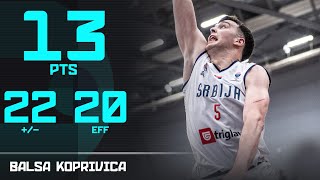 Balsa Koprivica 13 PTS  Top Performer  DEN vs SRB  FIBA EuroBasket 2025 Qualifiers [upl. by Trebleht]