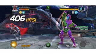 Guillotine with 400 combo  400k  health gone in 20 hits  mcoc [upl. by Earvin672]