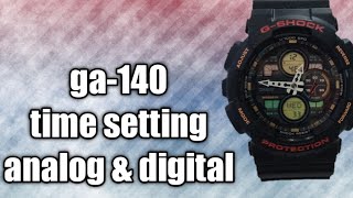 GA140 time setting analog and digital [upl. by Ellehsal334]