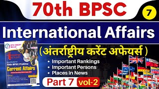 70th BPSC Current affairs  International Part7 Vol 2  LECTURE  7  BPSCCONCEPTWALLAH [upl. by Thorn]