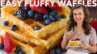 Easy Waffle Recipe  How to Make Homemade Waffles [upl. by Ttam]