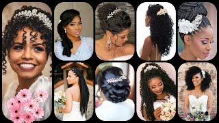 PEINADOS DE NOVIAS PARA PELO CRESPO O RISO 2024  BEST NATURAL HAIRSTYLES FOR WEDDING💖 [upl. by Nosredna400]