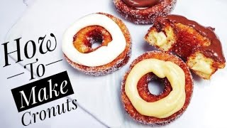 Cronut Recipe Dominique Ansel  Cronuts In 3 Flavors  How To Make Cronuts  Bake and Toss [upl. by Aitnic894]