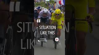 😬 The tension is high at the Tour de France tourdefrance cycling [upl. by Terrel228]