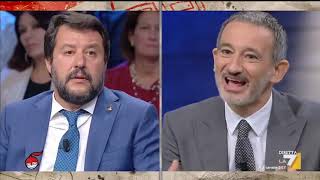 A diMartedì acceso dibattito tra Matteo Salvini e gli ospiti in studio Io matto Simpatico o [upl. by Elda]