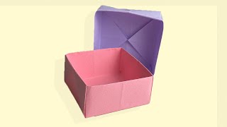 Origami Schachtel falten aus Papier  Bastel Tutorial Box [upl. by Bang]