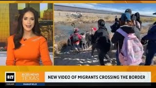 New video of another wave of migrants crossing border [upl. by Boru]