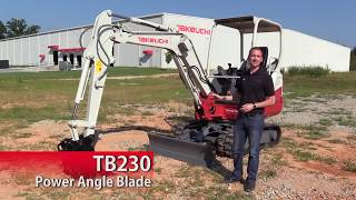 Takeuchi TB230 Angle Blade [upl. by Mlehliw692]