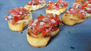 Rezept köstliches Bruschetta ganz einfach selbst gemacht  italienisches Bruschetta [upl. by Atsyrt]