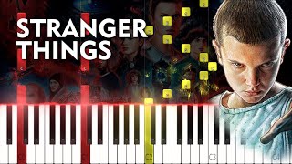 Stranger Things  Piano Tutorial FACIL  Notas Musicales Cover [upl. by Zirkle]