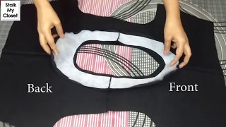 How to make Neckline for Dresses  Tops  Kurtis  Neckline Finishing for Beginners [upl. by Oster]