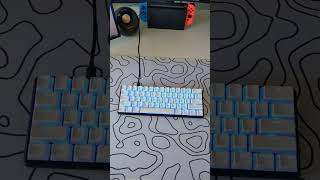 hyperx alloy Origins 60 with hyperx white pudding keycaps shorts gamingsetup hyperx [upl. by Leirol]